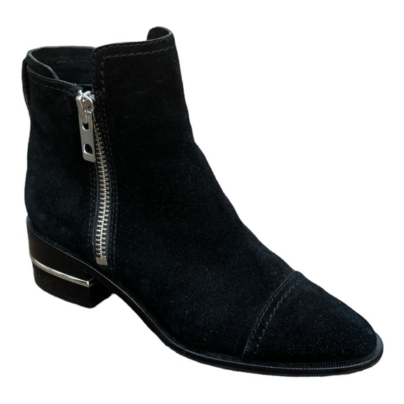 Paige Women’s 8 Jessie Black Suede Ankle Boots, Paige Leather Booties - Picture 4 of 11